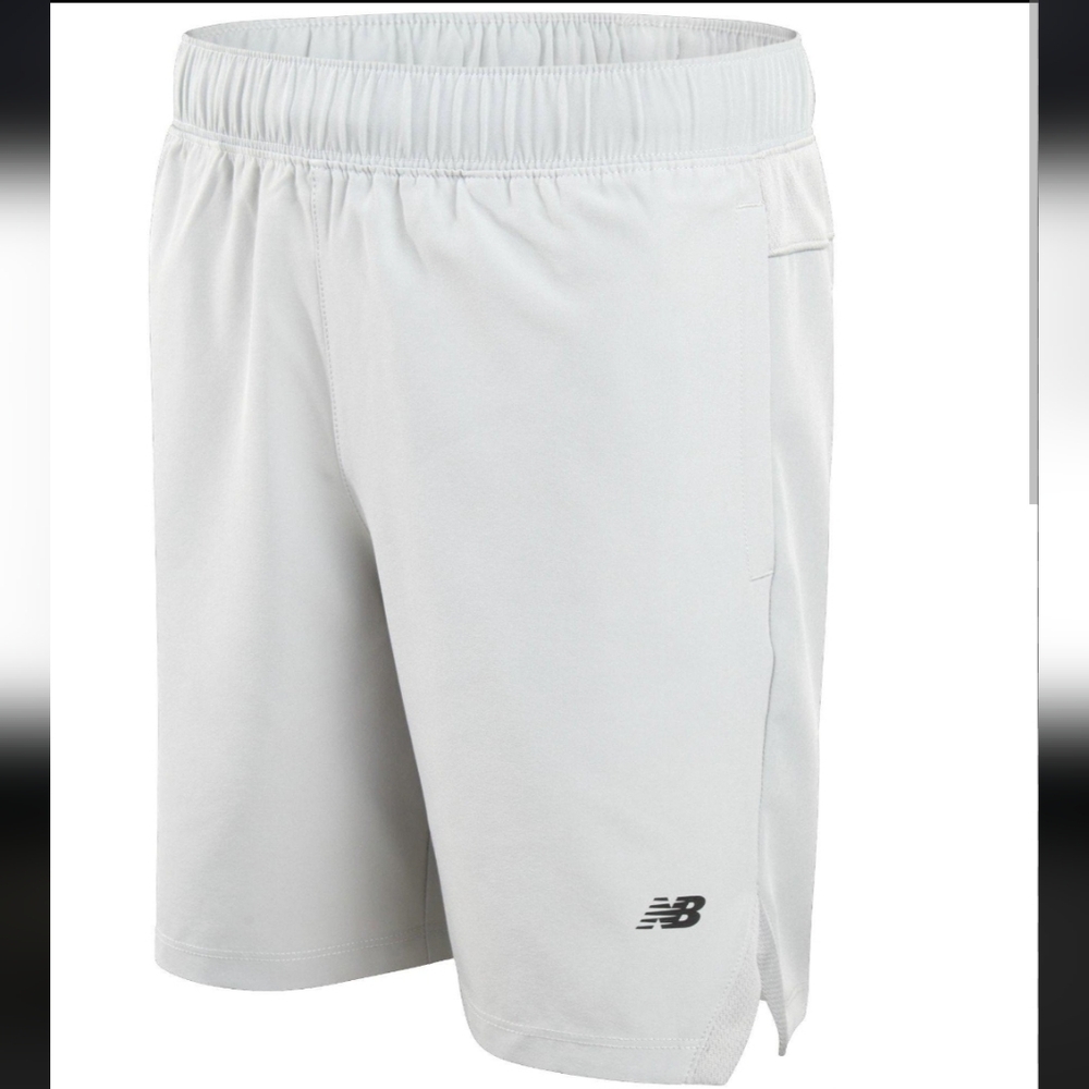 New Balance Boys Light Gray Shorts